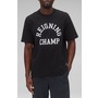 Reigning Champ Midweight Jersey Arch Logo T-Shirt, Main, color, Black