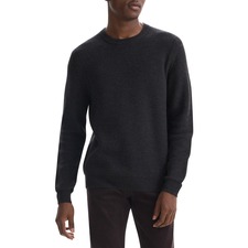 Theory Honeycomb Merino Wool Crewneck Sweater, Main, color, Mink Melange - 07Q