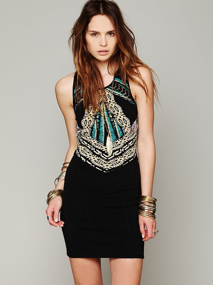 Free People Out of Africa Bodycon Dress at Free People Clothing Boutique
