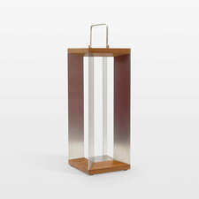 View Blade Teak and Stainless Steel LED Solar Outdoor Lantern 26" - image 1 of 1