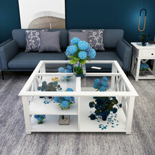 Beata Cross Hampton Style White Coffee Table CP001