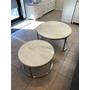 Natural Marble Coffee Table Top Set of 2 Round