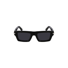 FERRAGAMO Prisma 50mm Rectangular Sunglasses, Main, color, Black