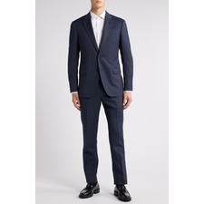 Emporio Armani Micro Houndstooth Check Wool Suit, Main, color, Solid Medium Blue