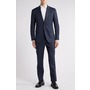Emporio Armani Micro Houndstooth Check Wool Suit, Main, color, Solid Medium Blue