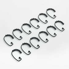 View Black Shower Curtain Rings, Set of 12 - image 1 of 2