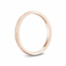 2mm 14K Gold High Polished Hammered Wedding Band 