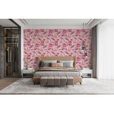 Pink Watercolor Rose Patterns Wallpaper