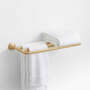 View Classic Round Brushed Brass Wall-Mounted Bathroom Towel Rack - image 1 of 3
