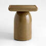 View Laguna Beach Caramel Brown Concrete 18" Square End Table by Brigette Romanek - image 1 of 9