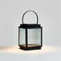 View Alfresco Black Metal and Glass LED Solar Outdoor Lantern 13" - image 1 of 6