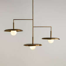 View Lilypad Metal and Glass Three Light Chandelier by Brigette Romanek - image 1 of 6