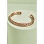 Floral Magnetized Natural Copper Bracelet front view | Earthbound Trading Co.