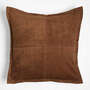 View Hyde Pieced Suede 23"x23" Brown Throw Pillow Cover - image 1 of 7