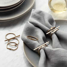 View Dainty Gold Napkin Rings, Set of 3 - image 1 of 4