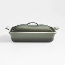 View Le Creuset ® 4 qt. Heritage Rectangular Thyme Ceramic Baking Dish with Lid - image 1 of 10