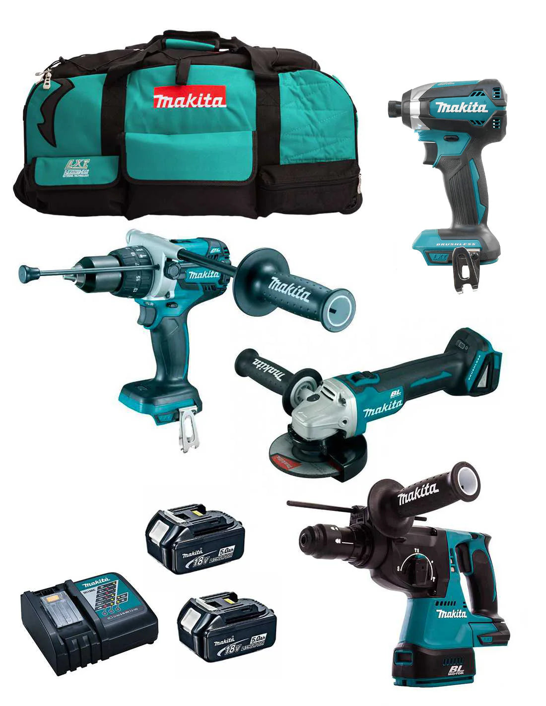 Makita Kit 4 Werkzeuge + 2 ...