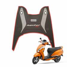 Jupiter 125 Foot Mat – Premium Grey &amp; Red 7D PVC Rubber for Superior Grip