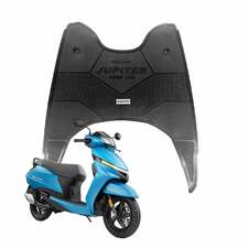 Footmat for TVS Jupiter 110 – Premium Black 7D PVC Rubber Mat