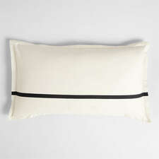 View Favorite Organic Cotton Percale Tuxedo Stripe Ink Black King Bed Pillow Sham - image 1 of 11