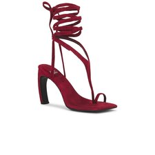 view 2 of 5 Bon-bon Heels in Wine Suede