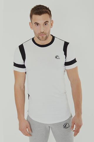 Mens Black and White Stripe...