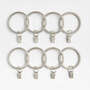 View Brushed Nickel 1.5" Window Curtain Rings, Set of 8 - image 1 of 2