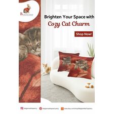 Cat Tapestry Cushion Cover