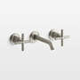 View Kohler ® Purist ® Brushed Nickel Wall-Mounted Bathroom Sink Faucet and Handles - image 1 of 1