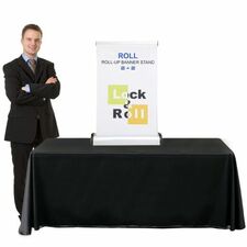 Lock &amp; Roll 24 Table Top Banner Stand | Professional Tabletop Display