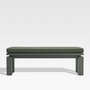 View Walker Metal Outdoor Dining Bench with Cast Sage Green Sunbrella ® Cushion - image 1 of 10