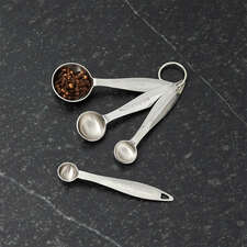 View Stainless Steel Measuring Spoons, Set of 4 - image 1 of 12