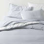 View Oxford Shirting Light Indigo Blue Organic Cotton Reversible Full/Queen Duvet Cover - image 1 of 12