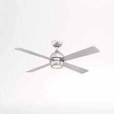 View Fanimation Kwad 52 Brushed Nickel Ceiling Fan with LED light - image 1 of 2