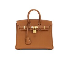 FWRD Renew Hermes Togo Birkin 25 Retourne Handbag in Gold | REVOLVE