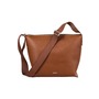 Grained leather satchel
