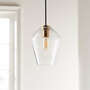 View Arren Brass Single Pendant Light with Clear Angled Shade - image 1 of 13