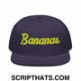 Bananas Baseball Classic Sports Script Embroidered Flat Brim Bill Snapback Hat