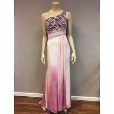 Maxi Dress Pink Shades Chiffon Prom Gown
