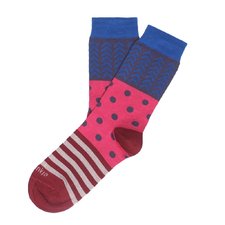 Mixed Up - Rust / Pink / Blue - Socks - Etiquette - Etiquette Clothiers NA