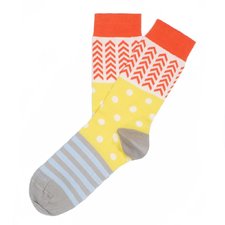 Mixed Up - Grey / Yellow / Orange - Socks - Etiquette - Etiquette Clothiers NA