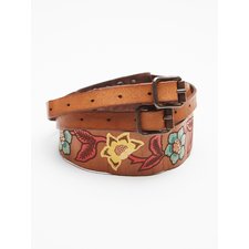 Painted Leather Waist Belt