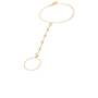 Ettika Liquid Metal Hand Chain in Clear Crystal &amp; Gold | REVOLVE