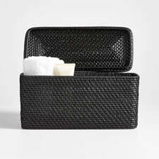 View Sedona Black Lidded Rectangular Tote - image 1 of 7