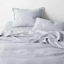 View New Natural EUROPEAN FLAX ™-Certified Linen Mist Blue King Duvet Cover - image 1 of 12