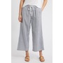  Drawstring Wide Leg Linen Blend Pants 