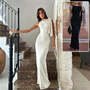 One-shoulder Ribbon Long Dr...