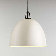 View Maddox White Dome Large Pendant Light with Black Socket - image 1 of 11