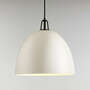 View Maddox White Dome Large Pendant Light with Black Socket - image 1 of 11