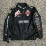 Black Ferrari Racing Leather Jacket